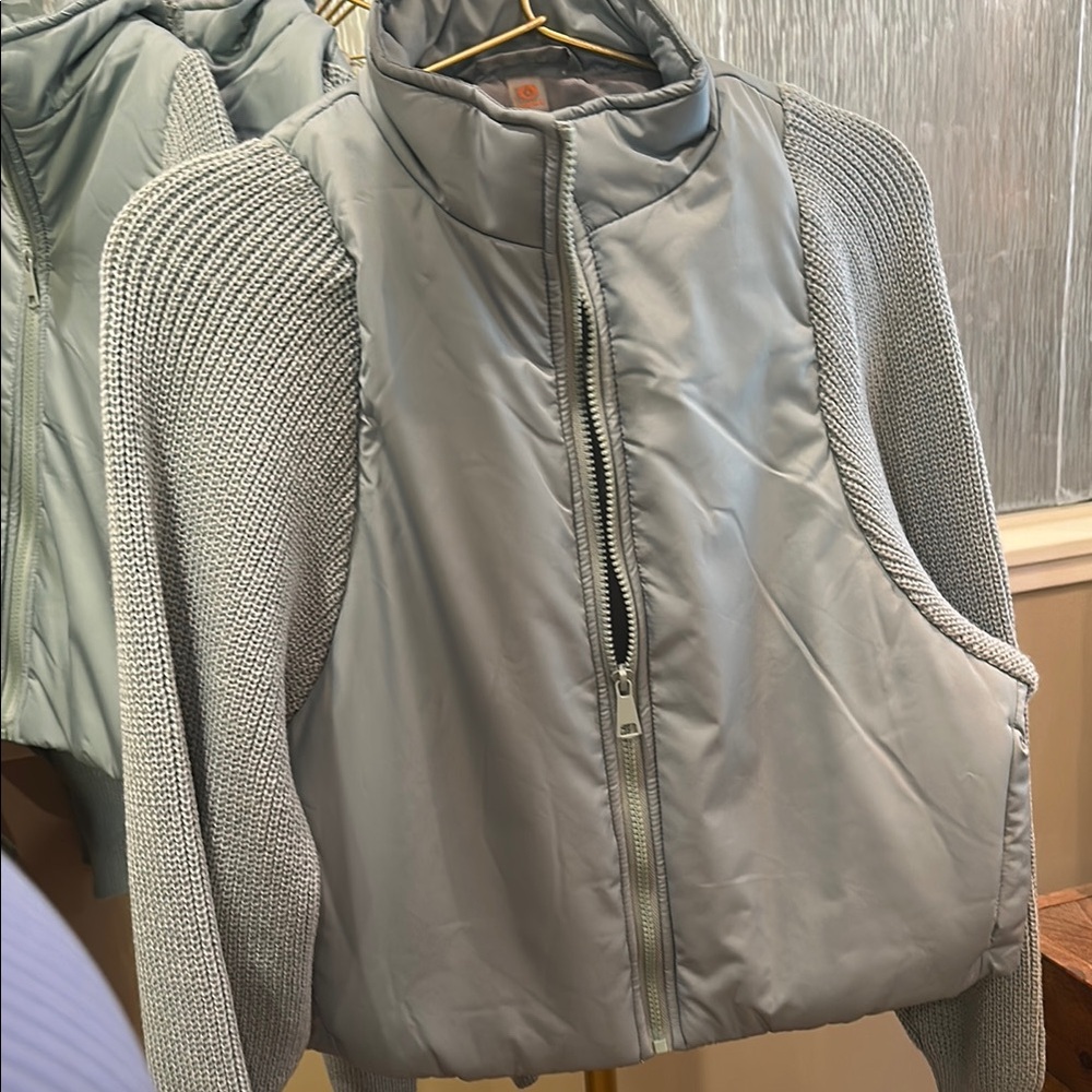 Mono B Gray Quilted Vest